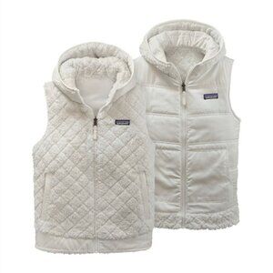 PATAGONIA Women's Los Gatos Hood Reversible Vest in White - size XS
